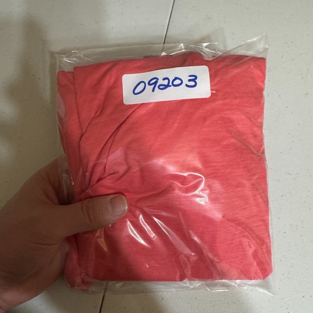LL Bean Top Womens XL Coral Pink Organic Cotton Split Neck Tee 3/4 Sleeve - Picture 13 of 13